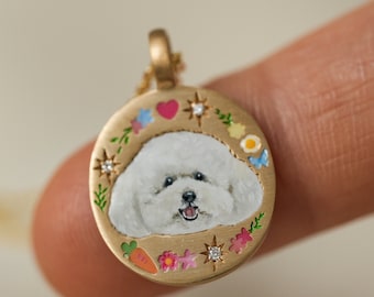 Custom Dog Enamel Necklace